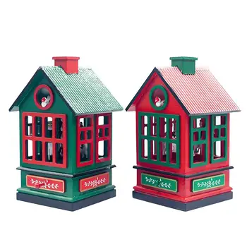 

Christmas Carousel Musical Box House Shape Musical Box Kids Gift Rotating Horse Crafts Home Decoration Children Toy