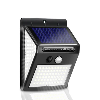 

140/150 LEDS Outdoor Solar Wall Lamp PIR Motion Sensor Waterproof Light Garden Path Emergency Security Light 3 Sided Luminous