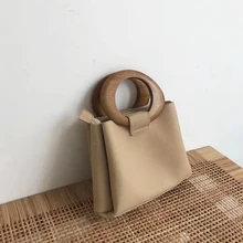 Винтажные деревянные ручные сумки с кольцом, Повседневная сумка на плечо, сумка-мессенджер, роскошные сумки через плечо, брендовые Дизайнерские Сумочки, большие сумки
