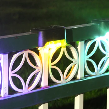 

4PCS Waterproof Solar Deck Step Wall Lights Pathway Stairs Fence Decor Lamps Floor Light Outdoor Garden Path Ground Lights