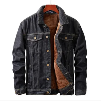 

2020 Winter Warm Thicken Fleece Lining Jacket Men Plus Size XXXXL Denim Coats and Jacket Designer Clothes