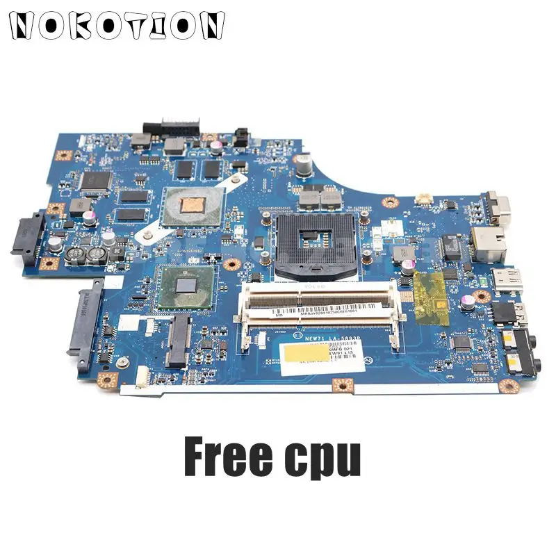 Материнская плата NOKOTION MBBJY02001 MB.BJY02.001 для ноутбука Acer aspire 5742 5742G материнская New 71 LA