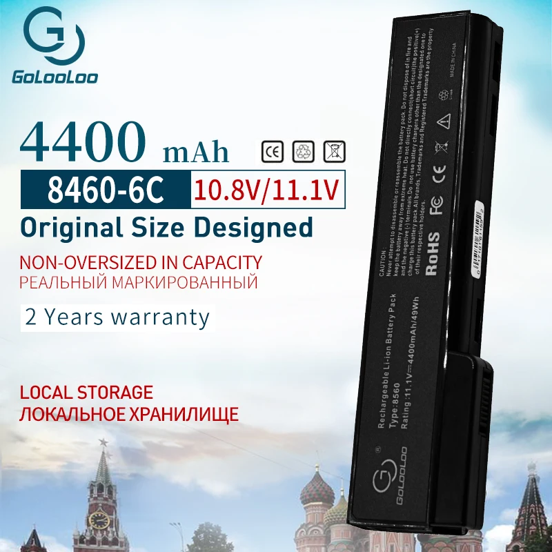 Gololoo 6 ячеек Новый аккумулятор для ноутбука HP 8460 8560p 8570p CC06XL 628369-421 628664-001 EliteBook 8460p 8460w