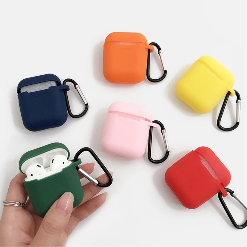 Мини Мягкий силиконовый чехол для Apple Airpods противоударный гарнитура AirPods s