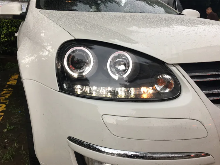 Головной фонарь для автомобиля VW Jetta 2006-2011 Jetta Gli головной светильник s противотуманный светильник s дневной ходовой светильник DRL H7 светодиодный Биксеноновая лампа автомобильные аксессуары