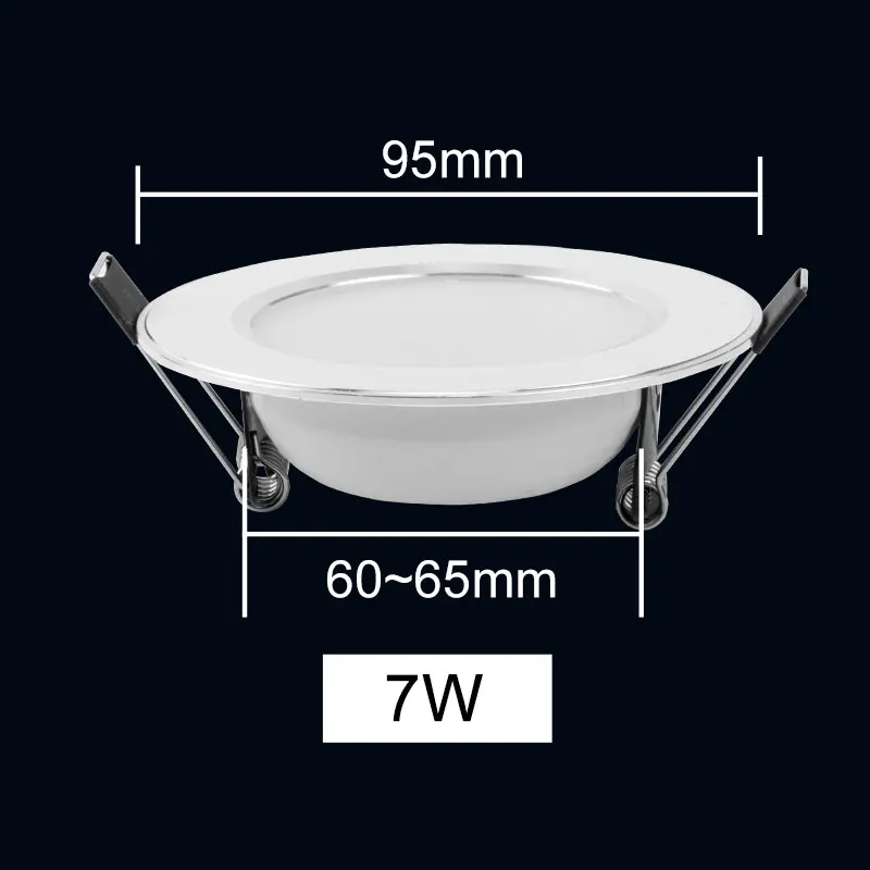 LED Downlight 3W 5W 7W 9W 12W 15W Led Bulb Bedroom Kitchen Light Round Recessed Lamp 220V 230V 240V Indoor LED Spot Lighting - Испускаемый цвет: 7W