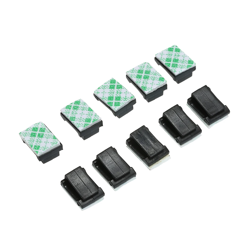 30PCs Auto Cord Clip Cable Holder Car Styling With Strong Double Faced Adhesive Tape Plastic Clips For Cars