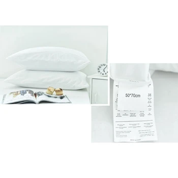 

2pcs 20"×26" White Ultra-Soft Polyester Pillowcase Solid Colors Waterproof Zippered Pillowcase Allergy Bed Bug Protector Cover66