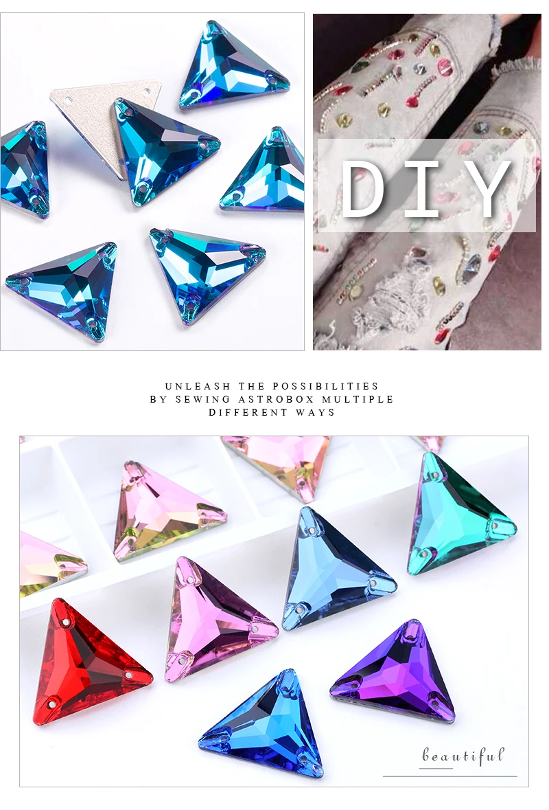 QIAO Excellen Qualität Nähen Auf Stein 10 Farben Kristall Glas Strass Nähen Zubehör DIY Kleid Kleid Machen Handwerk Desig – Detail 5