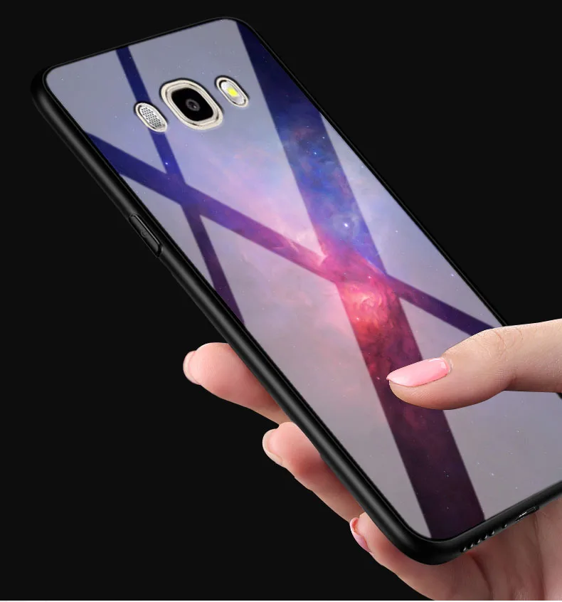 Для samsung J7 чехол из закаленного стекла задняя крышка для samsung Galaxy J7 чехол для телефона SM-J710FN J710 J 7 Мягкий Бампер j710f