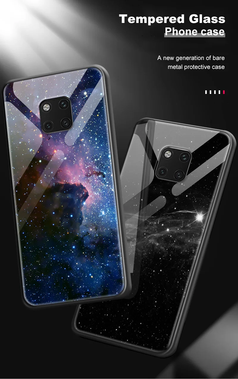 Чехлы из закаленного стекла для huawei Enjoy 9s Honor 7A Pro 7C 7X 8A 8X9 10 Lite Magic 2 Play mate 20 Pro Nova2 3 4 Design Dark Shell