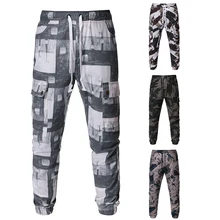 Брендовые мужские брюки карго, осень, модные длинные брюки с эластичной резинкой на талии, камуфляжные штаны для бега в стиле хип-хоп, уличная одежда в стиле милитари