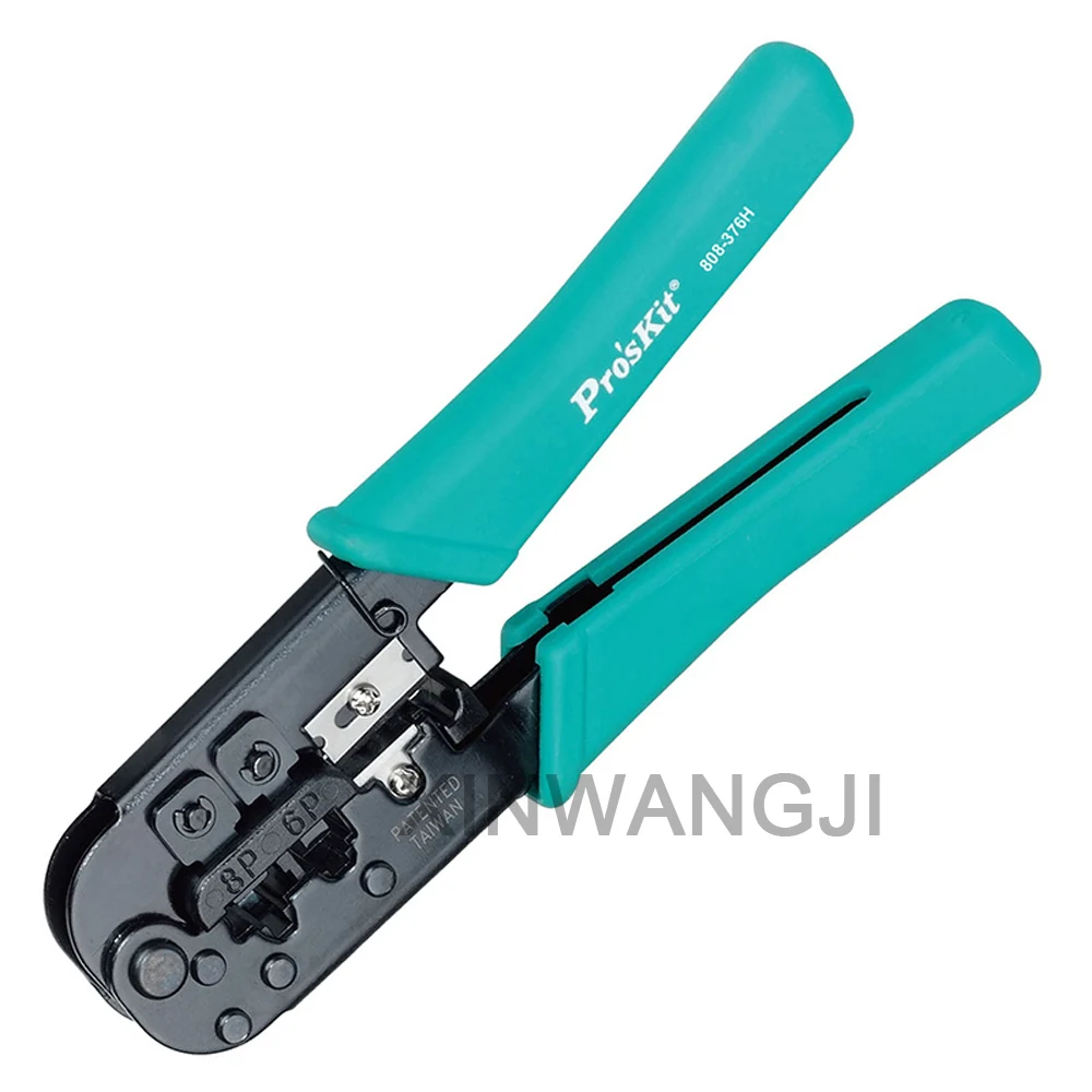 808-376H Pro'sKit многофункциональные 6 P/8 P обжимные плоскогубцы с хрустальной головкой плоскогубцы электронный кабелерезчик плоскогубцы для зачистки проводов - Цвет: 808-376H