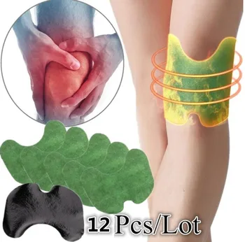 

12pcs/bag New Knee Plaster Sticker Wormwood Extract Knee Joint Ache Pain Relieving Paster Knee Rheumatoid Arthritis Body Patch