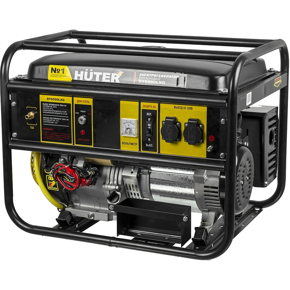 Бензиново-газовый генератор HUTER DY6500LXG 220 5кВт [64/1/32] | Обустройство дома