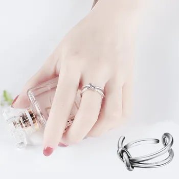 

Bohemian Vintage 925 Sterling Silver Bow Rings for Women Wedding Jewelry Adjustable Antique Rings