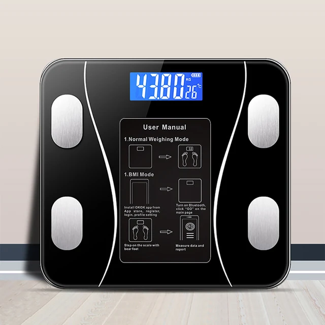 YDDM Smart Bluetooth Body Fat Scale LCD Electronic Digital Weight
