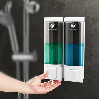 

Bathroom Shower Room Wall Mount Pump Foam Spray Lotion Drop Liquid Soap Container Dispenser Shampoo Box CHUANGDIAN