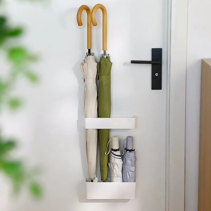

2pcs Umbrella Storage Rack Adhesive Wall Umbrella Clip with Stickers Umbrella Stand Umbrella Holder Organizer For Home Entryway