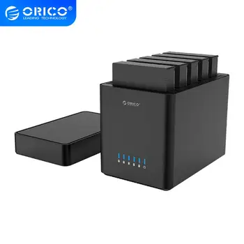 

ORICO DS Series 5 Bay 3.5'' Type-C HDD Docking Station Magnetic Support 50TB Max 5Gbps UASP HDD Case 12V Adapter HDD Enclosure
