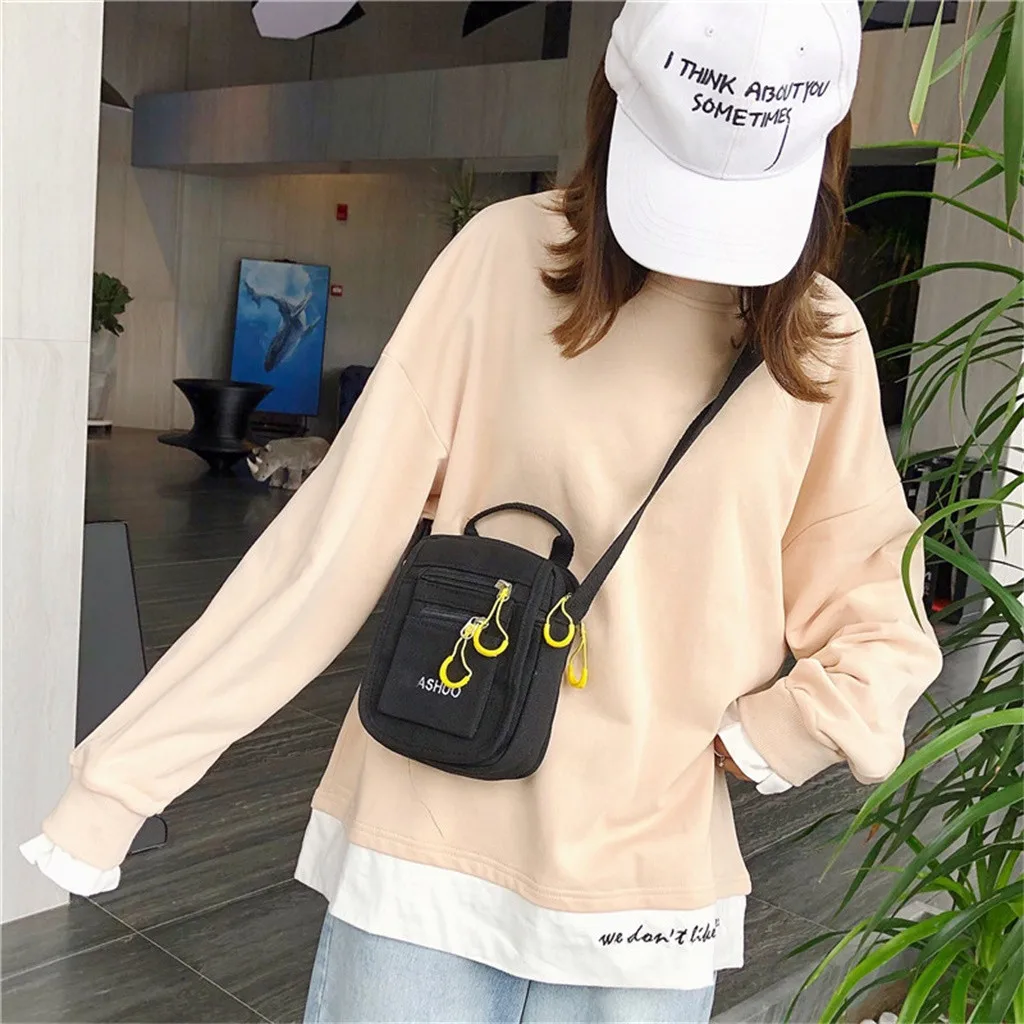 

Luxury Handbags Women Bags Designer Pure Color Casual Tote Outdoor Bag Zipper Leisure Canvas Zipper Portable Shoulder Bag #T