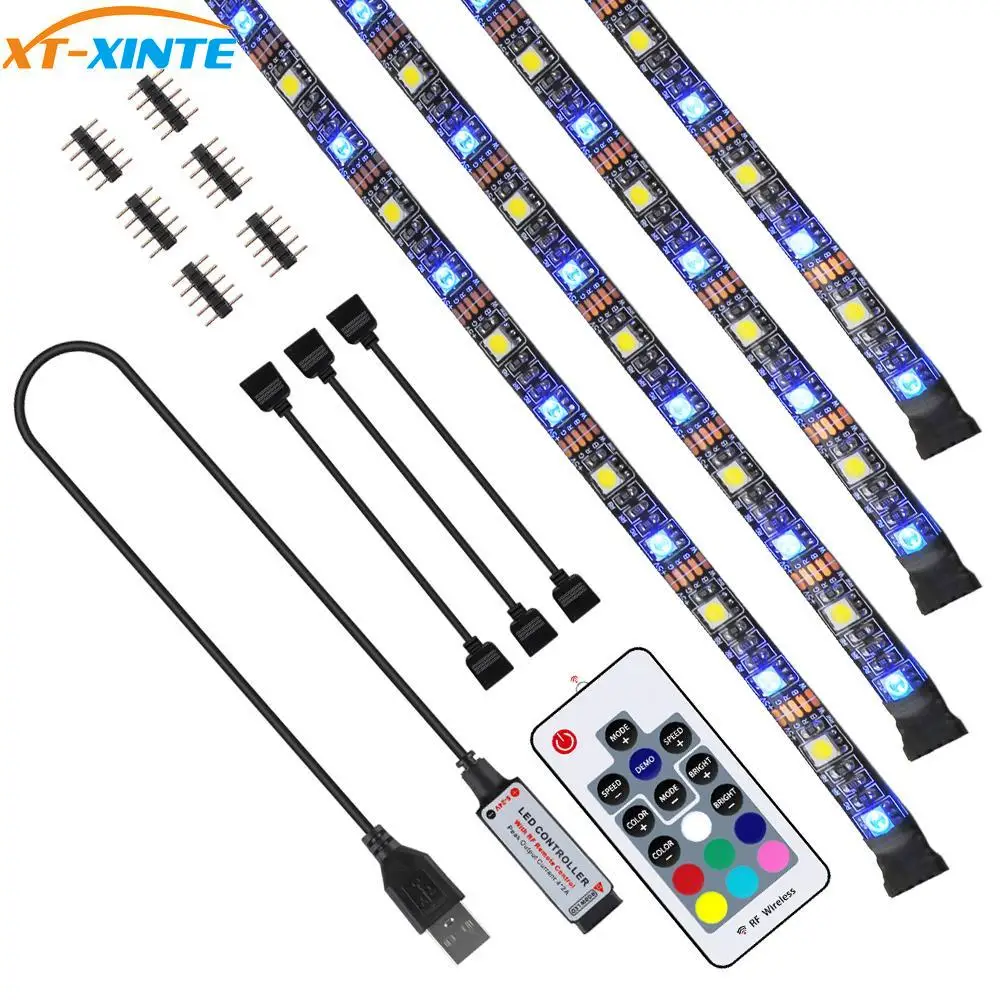 IP30 / IP65 Водонепроницаемый 5 в USB RGB Светодиодная лента светильник 5050 SMD гибкая резка