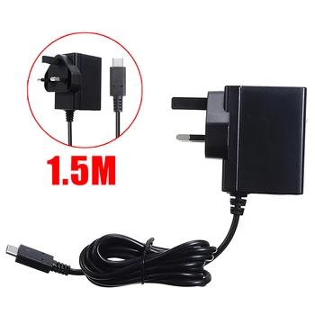 

For Nintend Switch 1pc High Quality 15V AC/DC Power Supply Adapter Type-C Fast Charging Cable Adapters UK Plug Pohiks