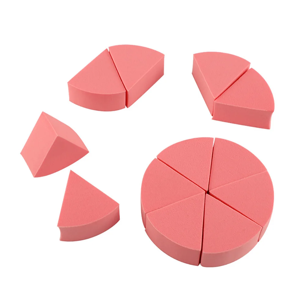 12pcs Makeup Tool Women Foundation Wet And Dry With Bottle Accessories Small Triangle Soft Elastic Powder Puff Smooth Travel
