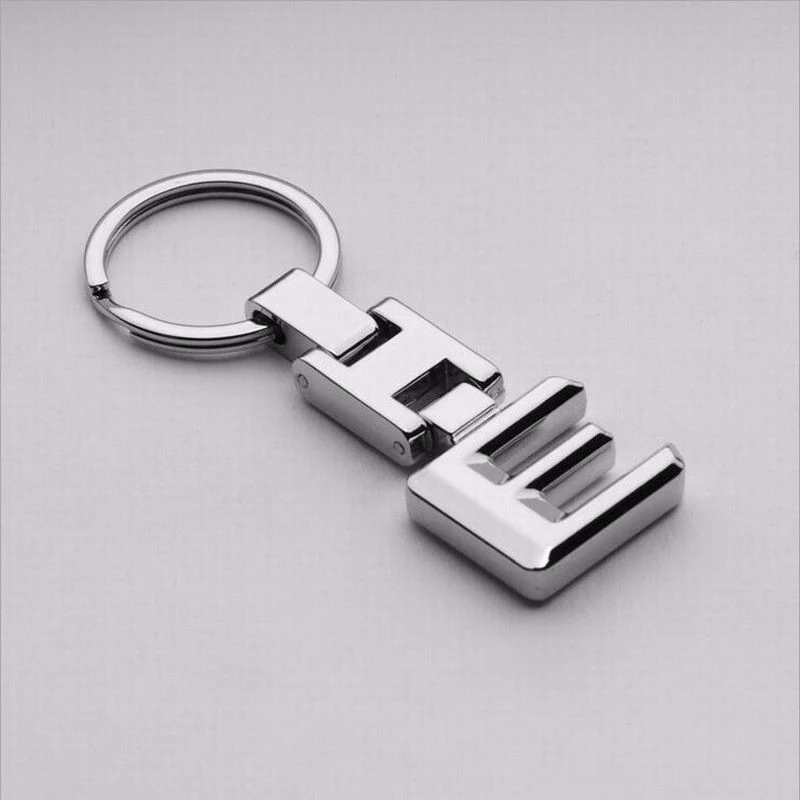 

2020 New 3D Metal Car Logo Keychain Key Chain Keyring For Mercedes-Benz Letter E Zinc Alloy Key Ring Wholesale