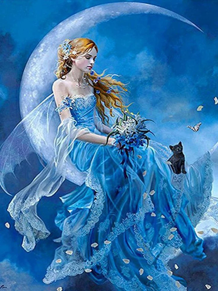 王女ファンタジー妖精新到着diyクリスタルフルドリル正方形5dダイヤモンド塗装3dクロスステッチキットモザイクラウンドラインストーン Diamond Painting Cross Stitch Aliexpress