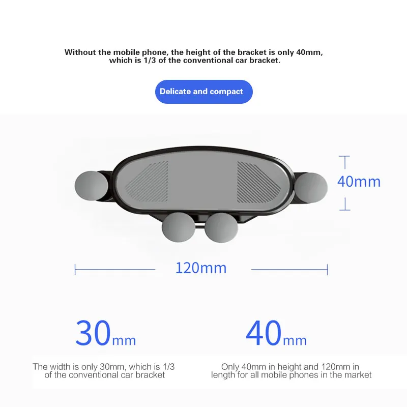 Универсальный металлический Автомобильный держатель для телефона Air Vent клип крепление сотового телефона Hands Free Колыбель