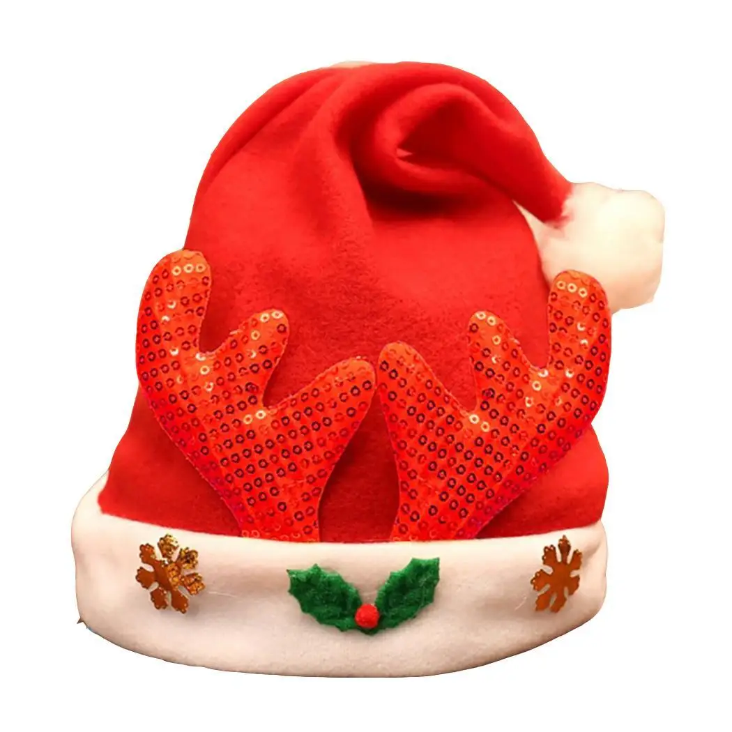 red deer horn Рождественская шляпа для детей, для взрослых, Рождественская вечеринка, модное платье, как на картинке, унисекс - Цвет: red deer horn