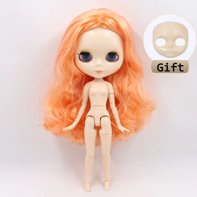 Ледяная фабрика Blyth кукла 1/6 BJD индивидуальные обнаженные тела с белой кожей, глянцевое лицо, подарок для девочки, игрушка - Цвет: BL2023 a