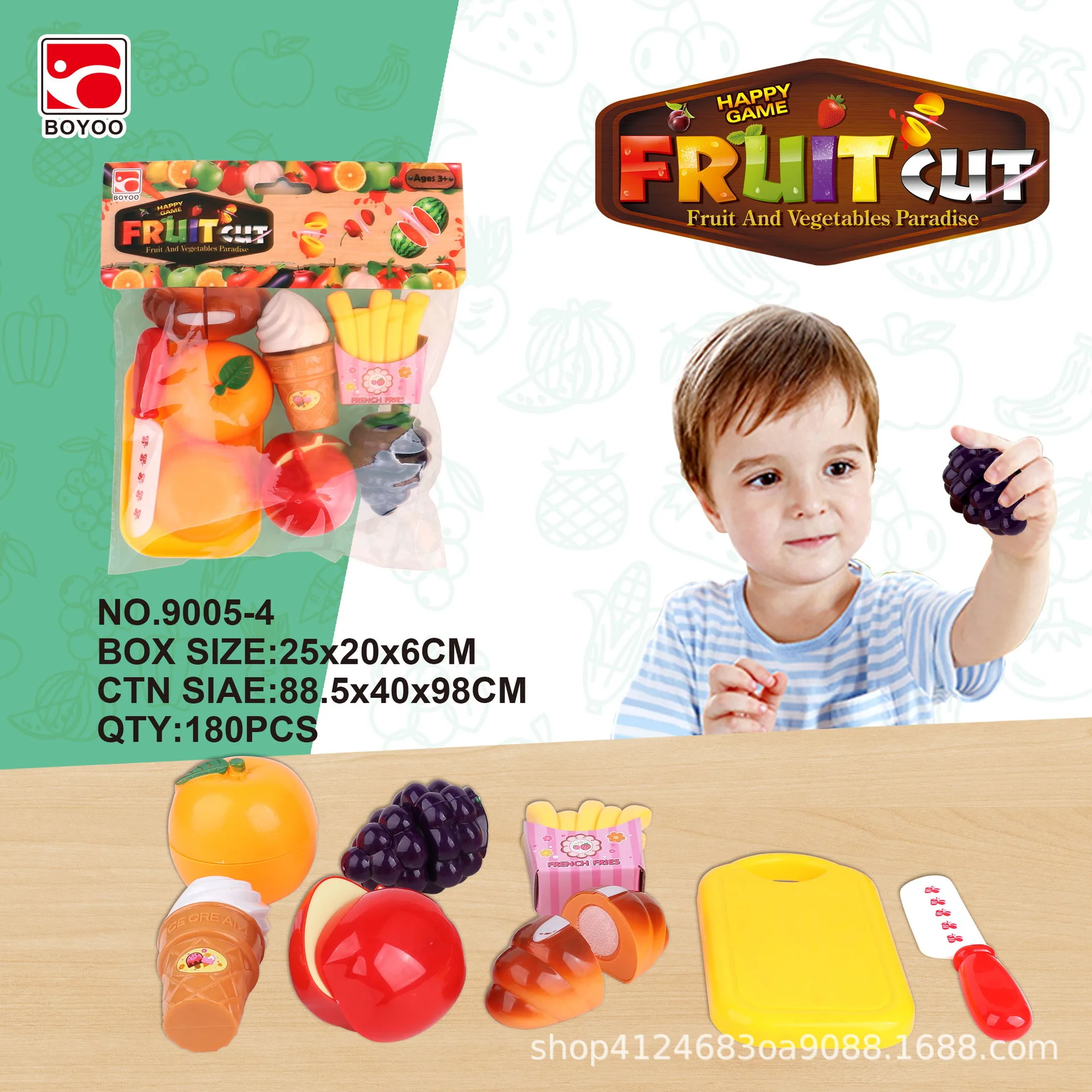 

Hot Sales Children Play House Kitchen Toy Model Fast Food Fruit Food Slicer Kindergarten ENLIGHTEN Teaching Aids 8