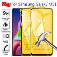 9D Samsun M51 Glas Für Samsung Galaxy M51 Schutz Glas 2Pcs Volle Abdeckung 3D Samsang A22 A51 A32 A52 a72 M 51 Screen Protector