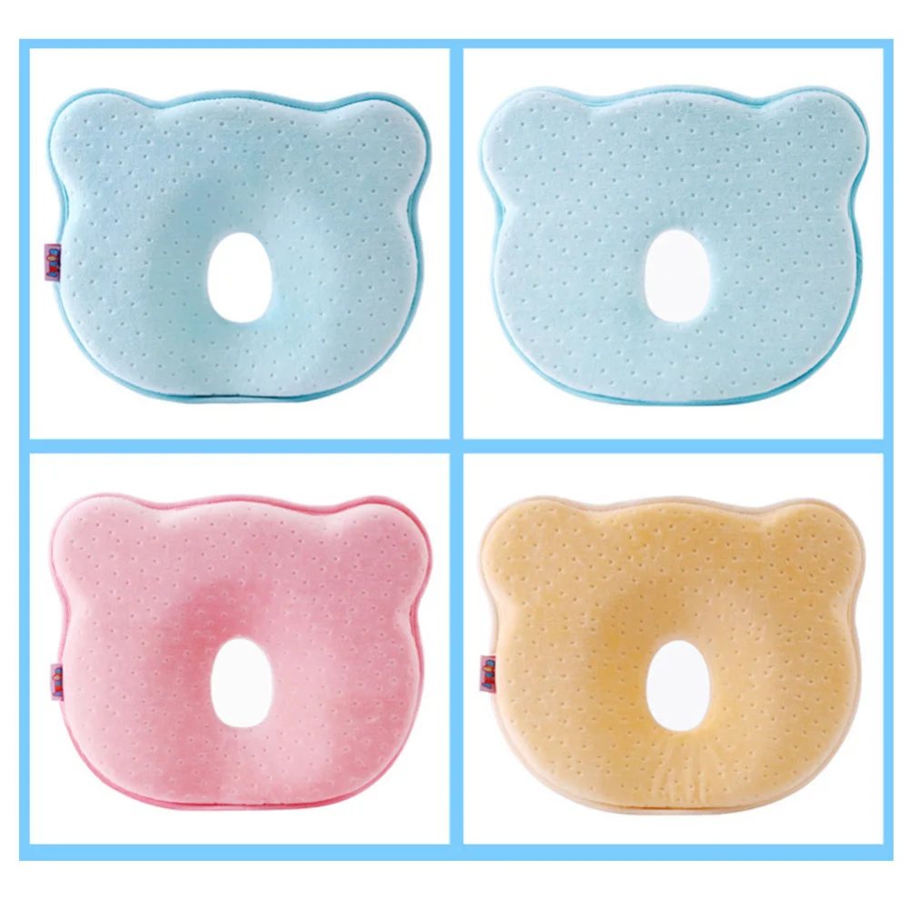 Memory Foam детская кавайная Подушка Дышащие Детские подушки определенной формы для предотвращения плоской головы эргономичная подушка для новорожденного J75