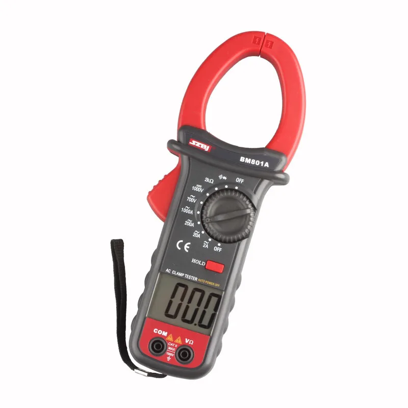 SZBJ BM801A/BM802A/BM803A цифровой клещи электрический мультиметр AC 1000A температура частота NCV Удержание данных Автоматическое отключение питания