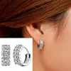 Hot Sterling Silver Double Row Shiny Zircon Earrings Female Models Suitable for Valentine's Day gift Factory Wholesale Price ► Photo 1/5