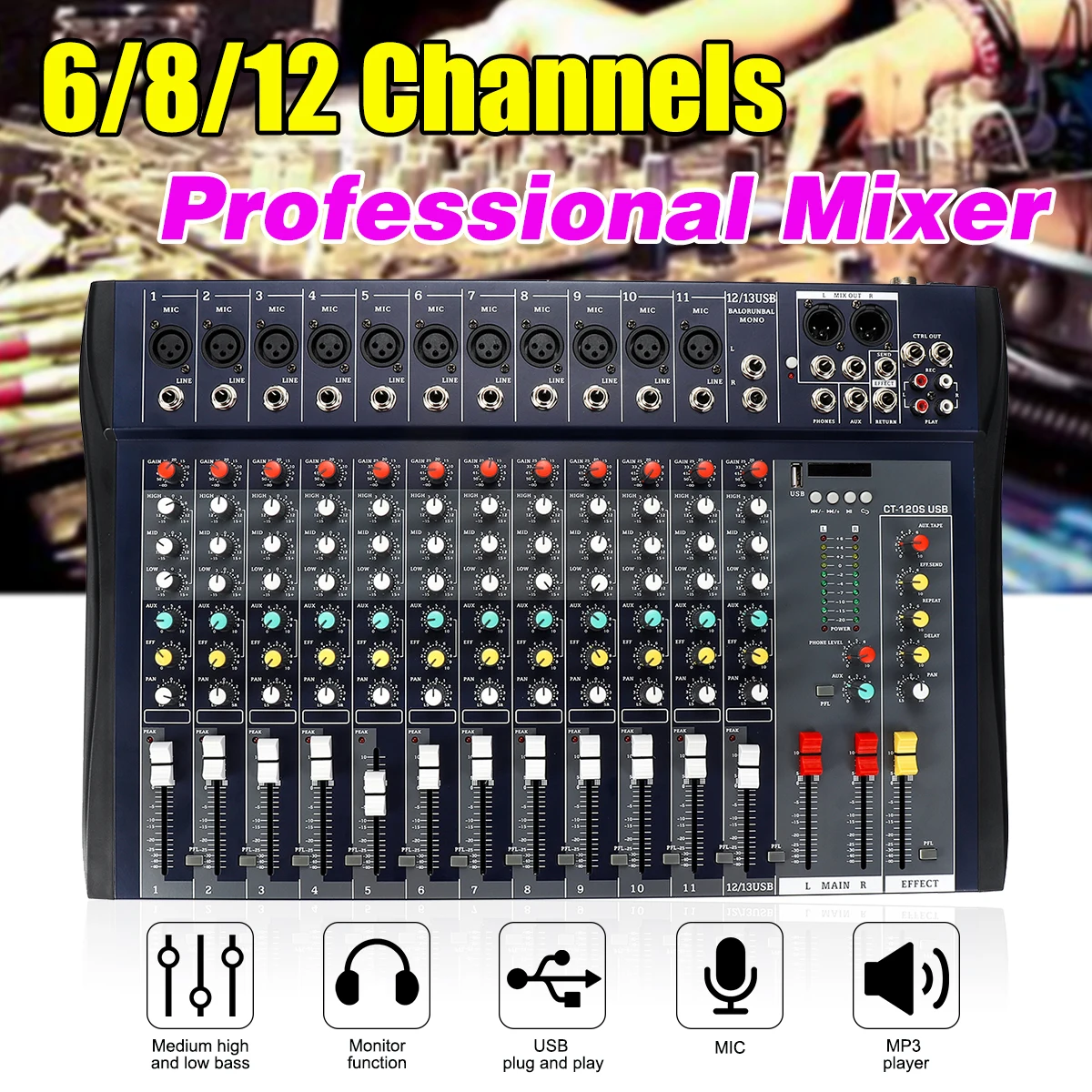 6/8/12 Kanal Audio Mixer USB Professional Studio DJ Mischen Konsole Karaoke Verstärker Digital KTV Sound Mixer audio 6/8/12 Kanal Audio Mixer USB Professional Studio DJ Mischen Konsole Karaoke Verstärker Digital KTV Sound Mixer audio