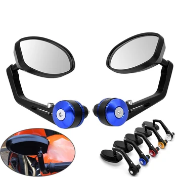 

22mm Motorcycle Mirror White Glass Handle Bar End Rearview Side Mirror For DUCATI Monster S2R 800 821 797 695 696 796 400 M400