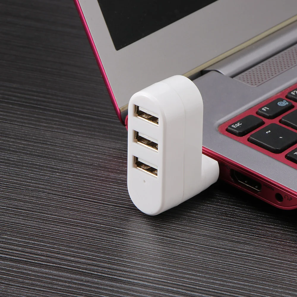 Вращающийся высокоскоростной usb-хаб с 3 портами 2,0 USB разветвитель адаптер для ноутбуков/планшетных ПК периферийных устройств