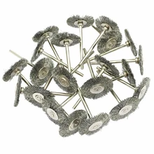 20 шт стальная ручка чашки Проволока Кисти Набор щетка роторный инструмент 40 мм хвостовик