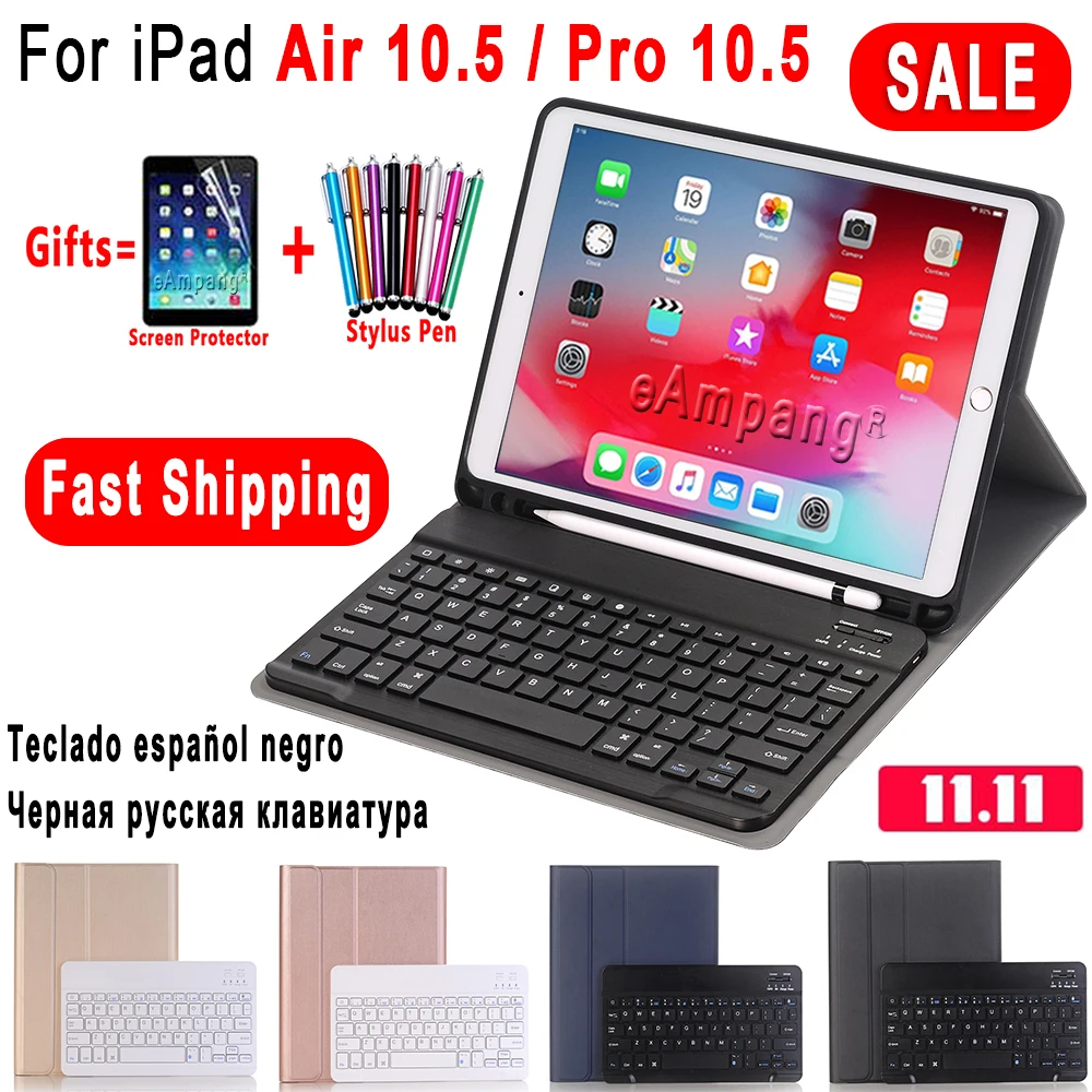 Чехол-клавиатура для iPad 10,5 с карандашом для Apple iPad Air 10,5 Air 3 iPad Pro 10,5 чехол-клавиатура