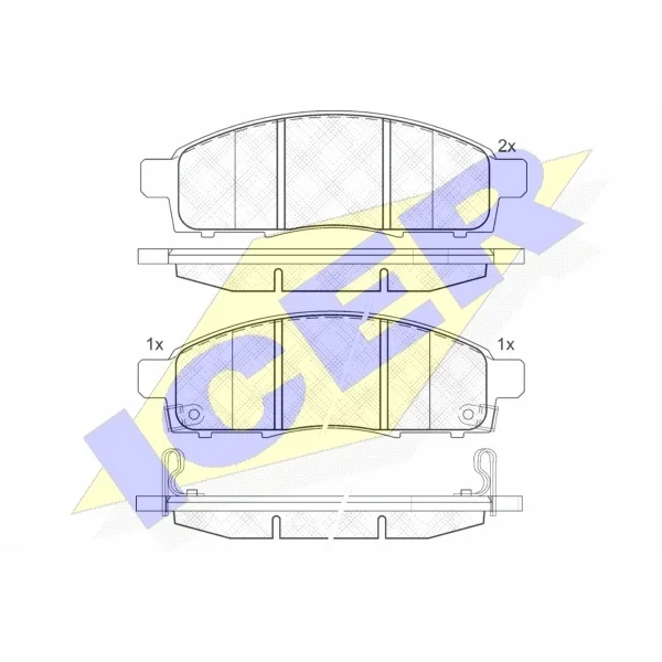 Колодки дисковые перед. Nissan NV200 1.6i 16V/1.5DCi 02.10 ICER