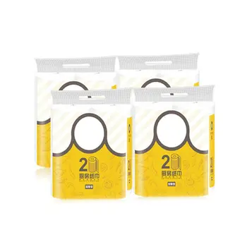 

2 Rolls Disposable Kitchen Oil-absorbing Paper 2-Ply Dish Table Cleaning Paper