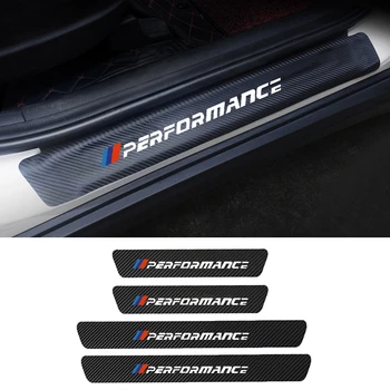 

4pcs Auto Carbon fiber Door Sill Threshold Plate Protector Stickers For BMW 1 3 4 5 6 7 Series X1 F84 X3 F25 X5 F15 Accessories