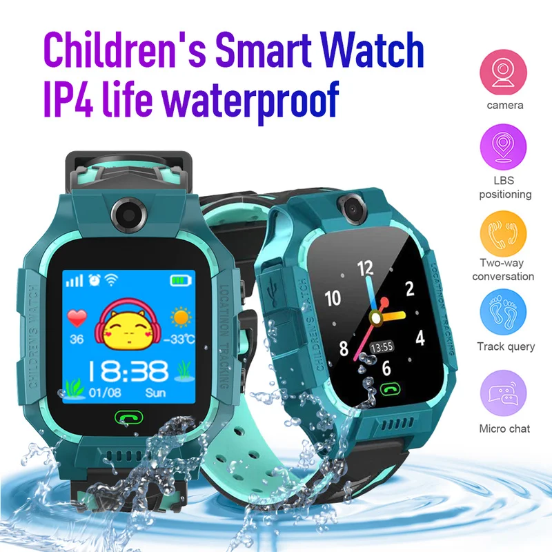 

Kids Smart Wrist Watch Anti-lost Safe GPS Tracker SOS Call Waterproof For Android iOS Act As Phones Children Watches