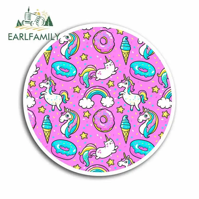 

EARLFAMILY 13cm x 13cm Pink Unicorn Cat Funny Car Stickers RV VAN 3D DIY Fine Decal Vinyl JDM Bumper Trunk Truck Graphics