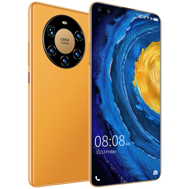 New Smartphones Huawe Mate40 Pro+ 12GB 512GB 7.3Inch Andriod10.0 GPS Wifi 10 Core Kirin 9000 4G LTE 5G Mobile Cell Phone SoC