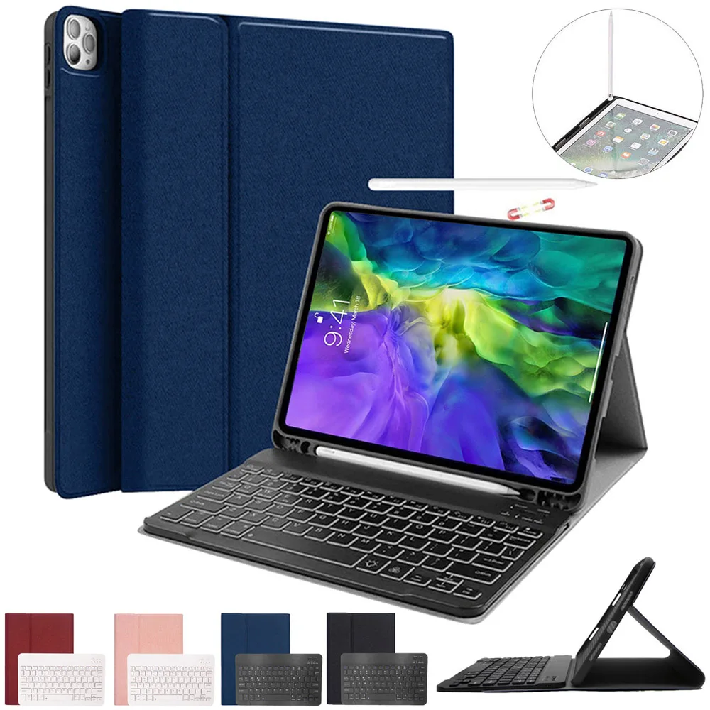 

Keyboard For iPad Pro 11 2020 Case With English Keyboard Leather Smart Wake Sleep Pencil Holder For iPad Pro 2020 11" Funda Case